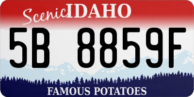 ID license plate 5B8859F