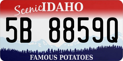 ID license plate 5B8859Q