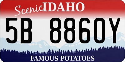 ID license plate 5B8860Y