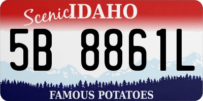 ID license plate 5B8861L