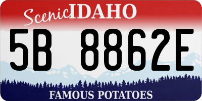 ID license plate 5B8862E