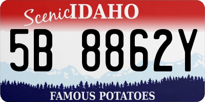 ID license plate 5B8862Y
