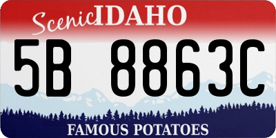 ID license plate 5B8863C