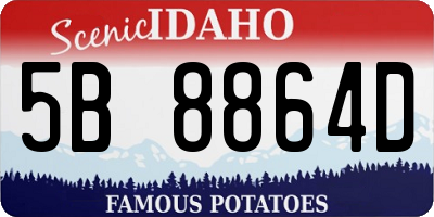 ID license plate 5B8864D