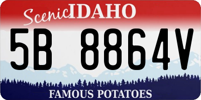 ID license plate 5B8864V