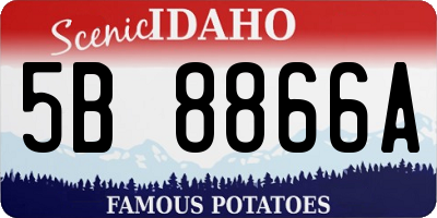 ID license plate 5B8866A