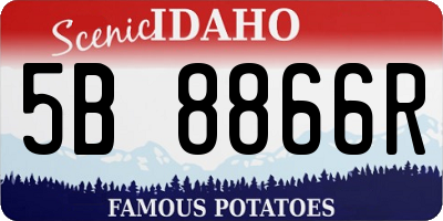 ID license plate 5B8866R