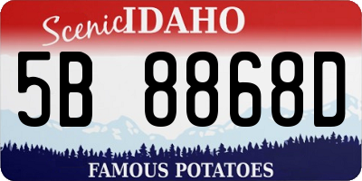 ID license plate 5B8868D