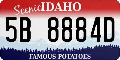 ID license plate 5B8884D