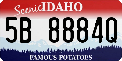 ID license plate 5B8884Q