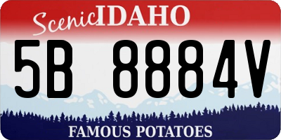 ID license plate 5B8884V