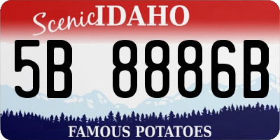 ID license plate 5B8886B