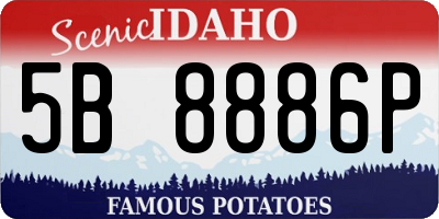 ID license plate 5B8886P