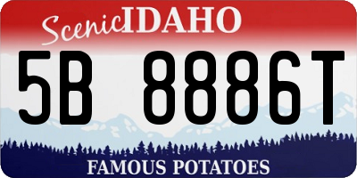 ID license plate 5B8886T