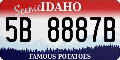 ID license plate 5B8887B