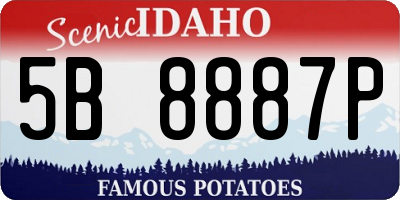 ID license plate 5B8887P