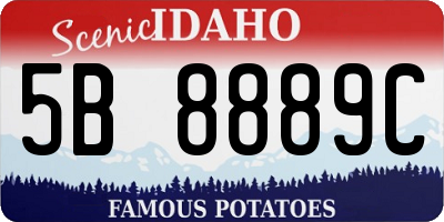 ID license plate 5B8889C