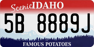ID license plate 5B8889J