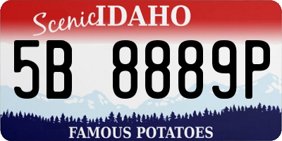 ID license plate 5B8889P