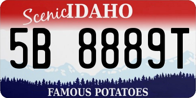 ID license plate 5B8889T