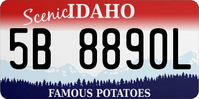 ID license plate 5B8890L