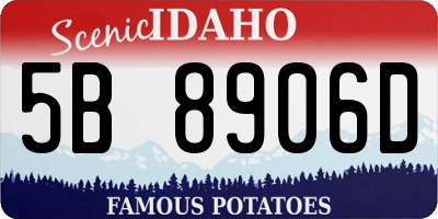 ID license plate 5B8906D
