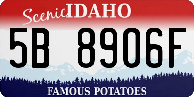 ID license plate 5B8906F