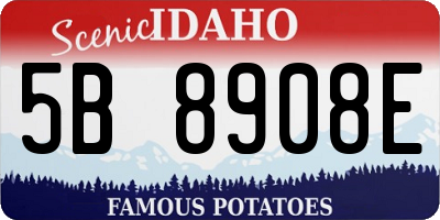 ID license plate 5B8908E