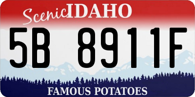 ID license plate 5B8911F