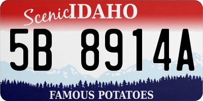 ID license plate 5B8914A