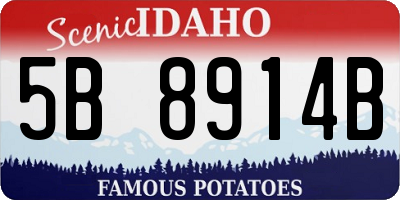 ID license plate 5B8914B