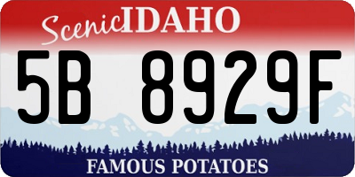 ID license plate 5B8929F