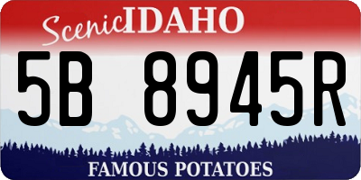 ID license plate 5B8945R