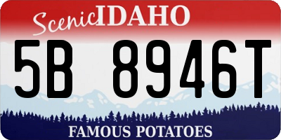 ID license plate 5B8946T