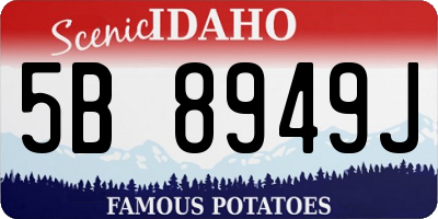 ID license plate 5B8949J
