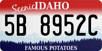 ID license plate 5B8952C