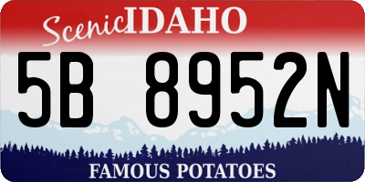 ID license plate 5B8952N