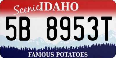 ID license plate 5B8953T