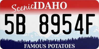 ID license plate 5B8954F
