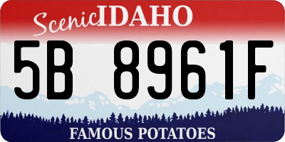 ID license plate 5B8961F
