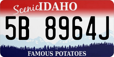 ID license plate 5B8964J