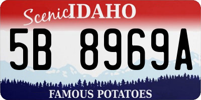 ID license plate 5B8969A