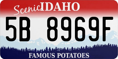ID license plate 5B8969F