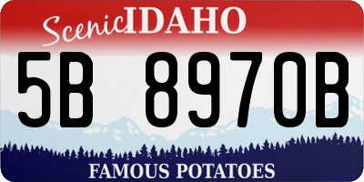 ID license plate 5B8970B