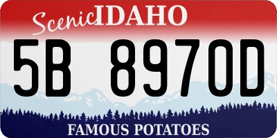 ID license plate 5B8970D