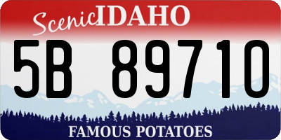 ID license plate 5B8971O
