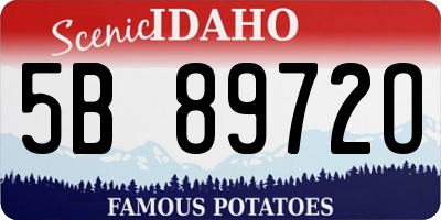 ID license plate 5B8972O