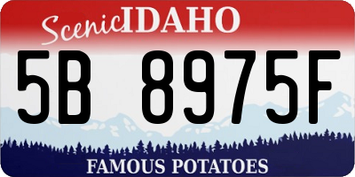 ID license plate 5B8975F
