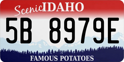 ID license plate 5B8979E