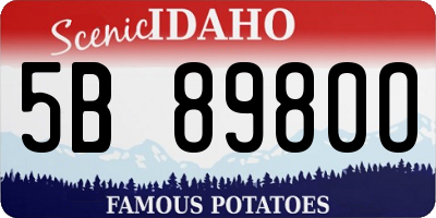ID license plate 5B8980O